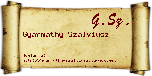 Gyarmathy Szalviusz névjegykártya